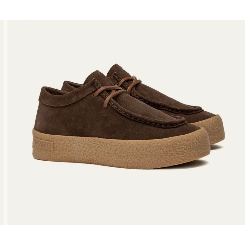 SeaVees Hayward Moc Platform Sneakers Suede Lace Up Brown‎ 7.5